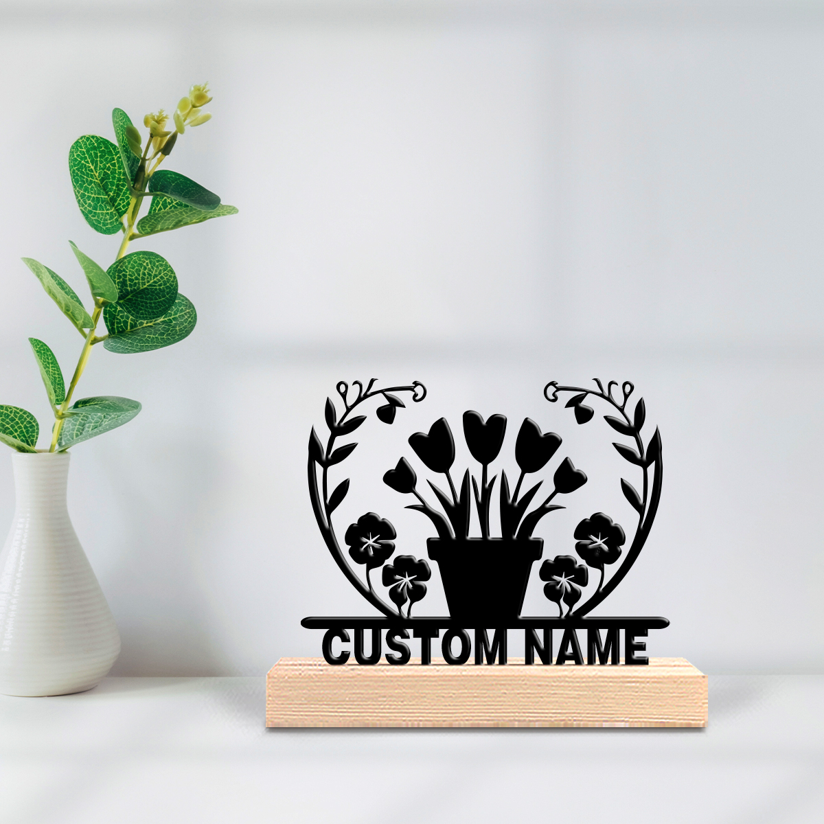 Art Y Craft - 1pc flower grass Custom Text Iron