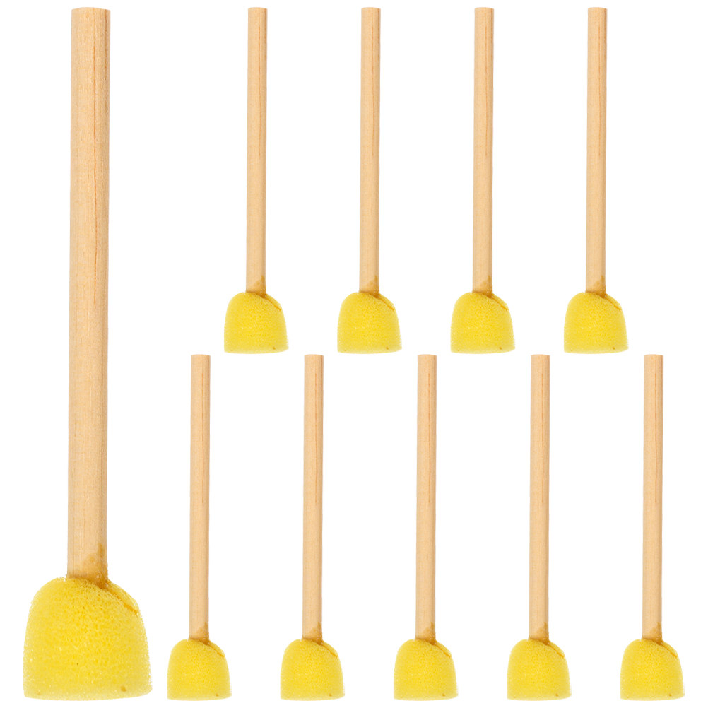 Art And Craft With Paint - 10Pcs Round Sponge Brushes Foam Sponge