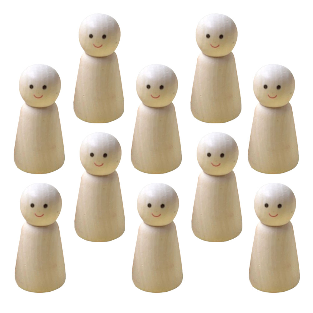 Art Y Craft - 10pcs Wooden Peg Diy Craft Kits