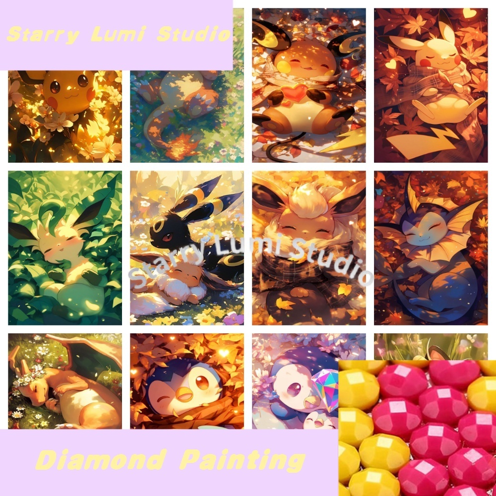 Art Craft Website - Cartoon Pokemon Pikachu Charizard Eevee Vulpix