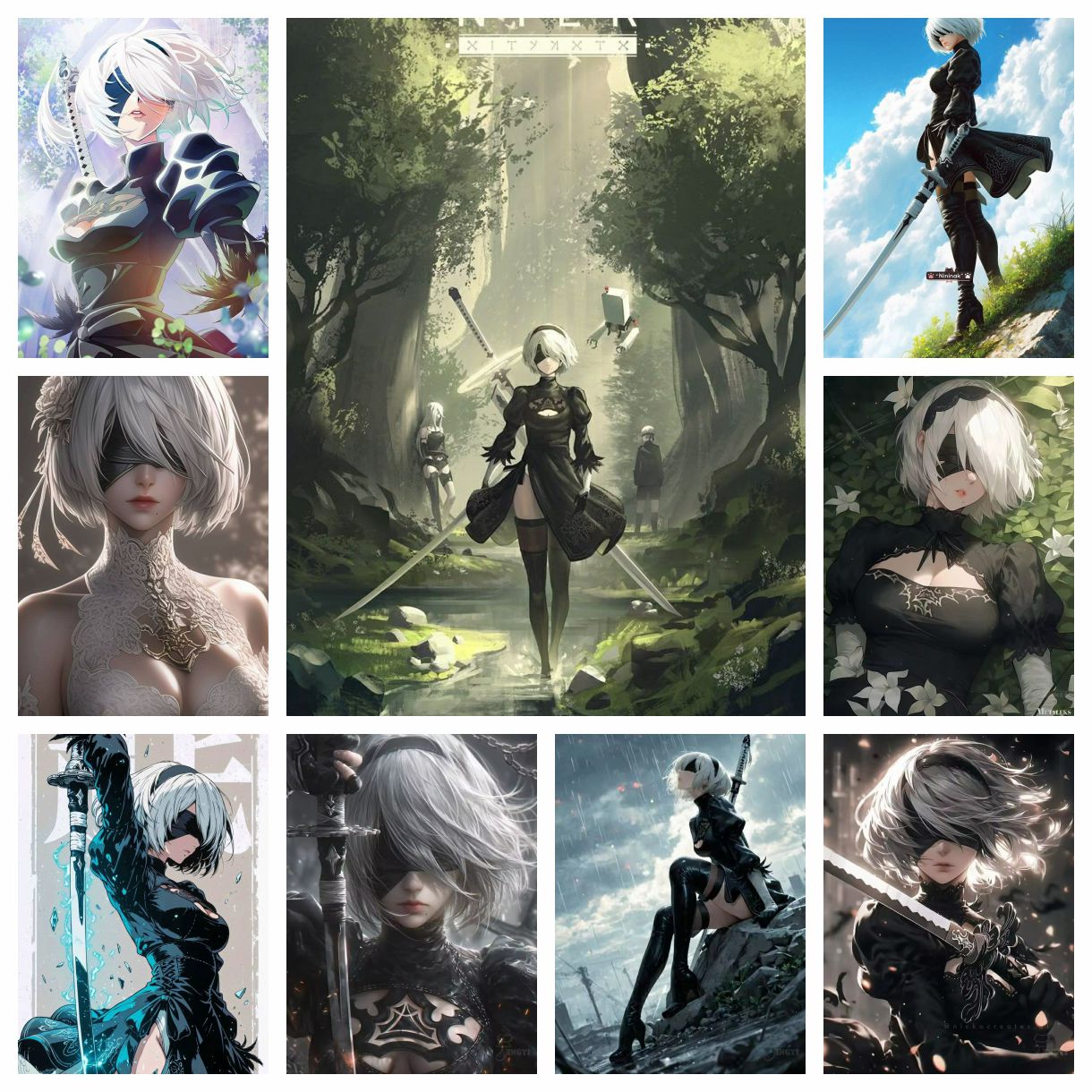 Art Craft 5 Year Old - NieR:Automata Diamond Painting Kit 5D DIY