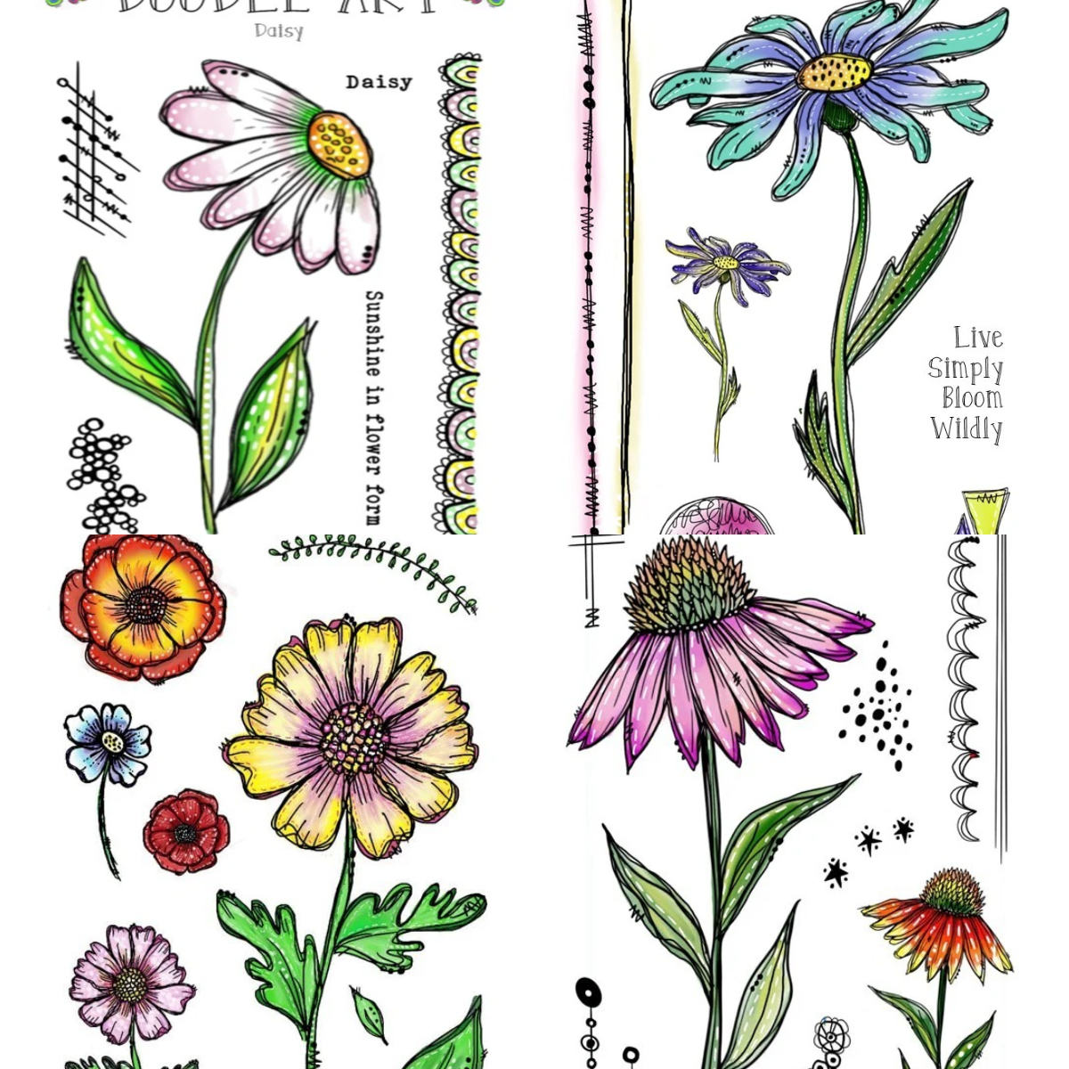 Art Craft Umbrella - 2026 New A6 Doodle Art Stamps