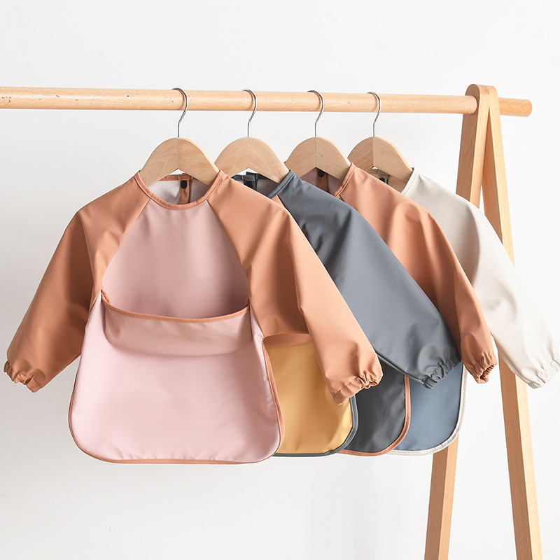 Kids Baby Long Sleeved PU Bibs - Art Craft 5 Year Old บทวิจารณ์และราคา