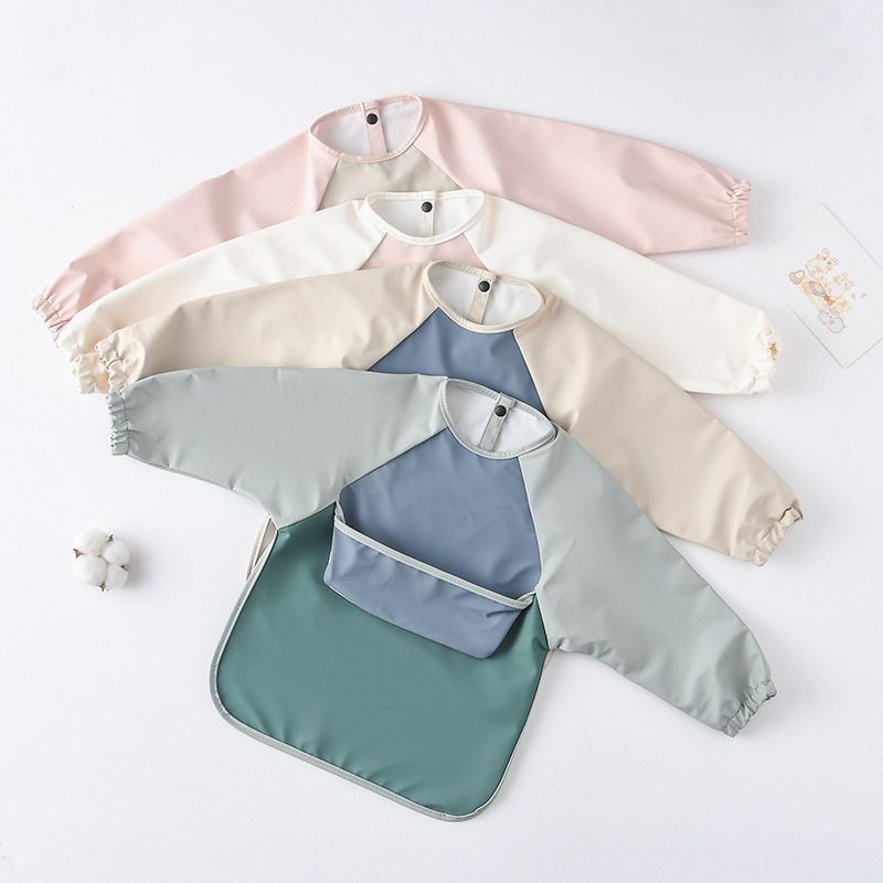 Kids Baby Long Sleeved PU Bibs - Art Craft 5 Year Old บทวิจารณ์และราคา