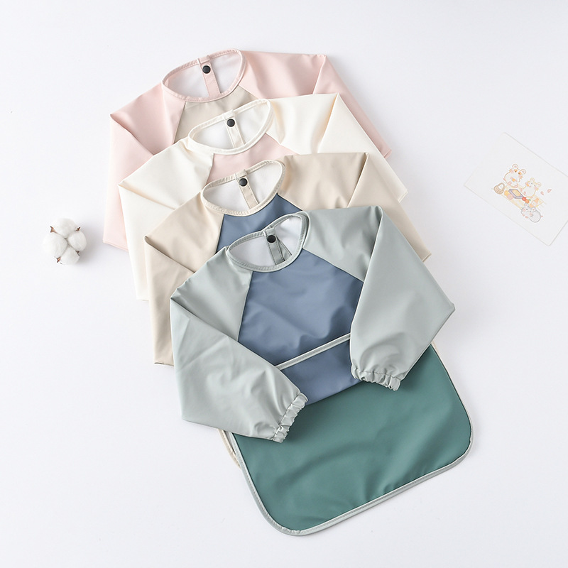 Kids Baby Long Sleeved PU Bibs - Art Craft 5 Year Old บทวิจารณ์และราคา