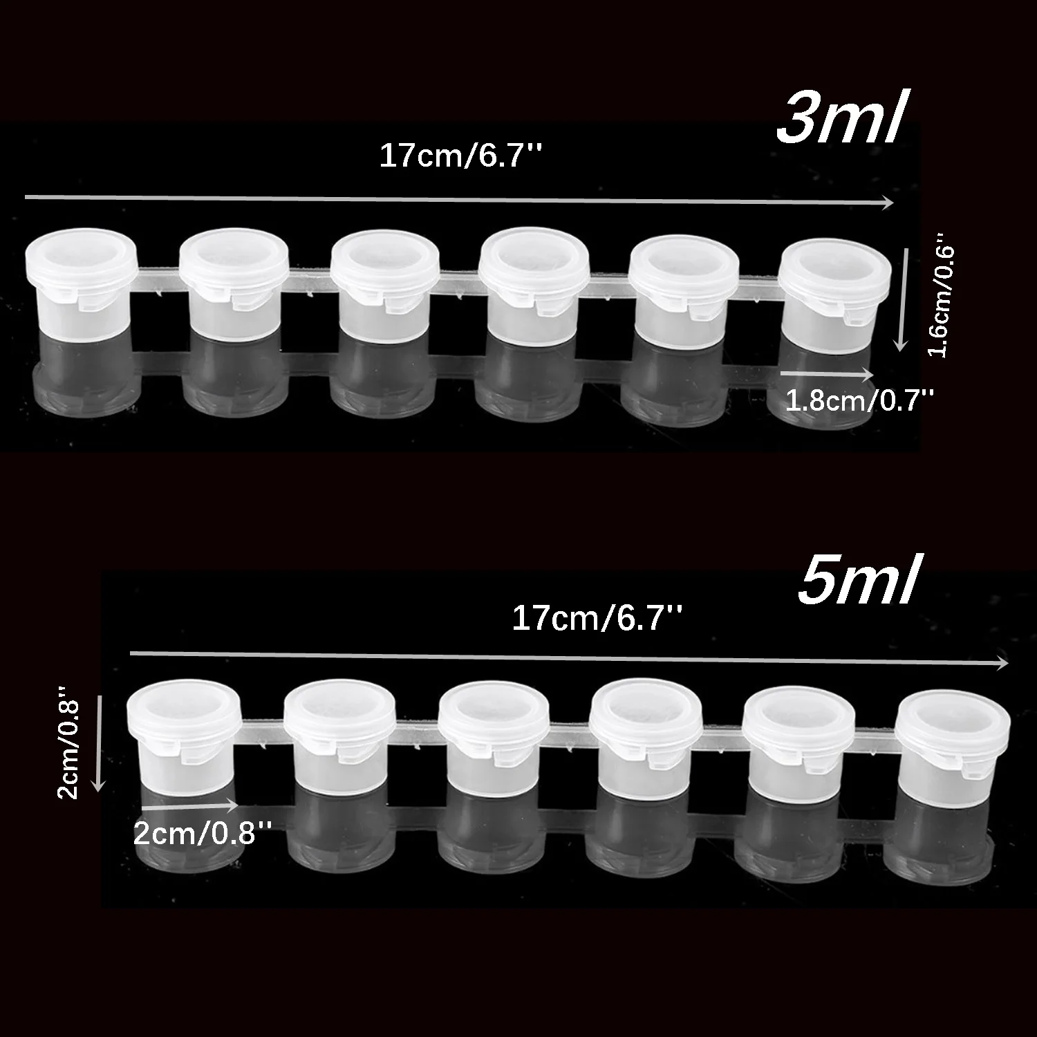 10Strips Empty Paint Pot 3ml 5 - Art And Craft With Paint บทวิจารณ์และราคา