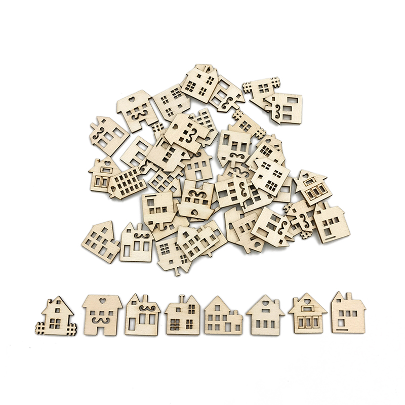 50pcs DIY Crafts Blank House S - Art Craft Activities For Preschoolers บทวิจารณ์และราคา