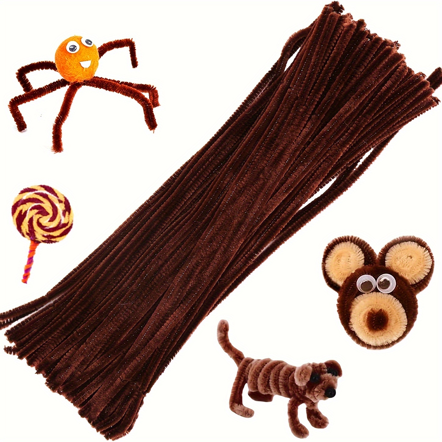 100 Pcs Coffee Pipe Cleaners,P - Art Y Craft บทวิจารณ์และราคา