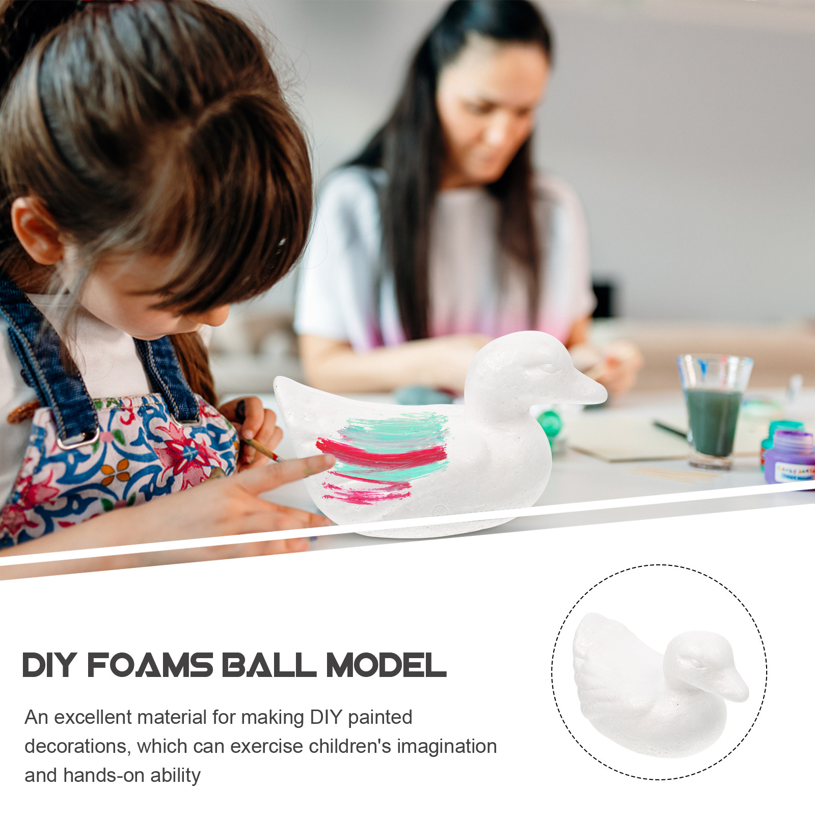 5Pcs Blank Duck Foam Balls Ani - Art Craft Duck บทวิจารณ์และราคา