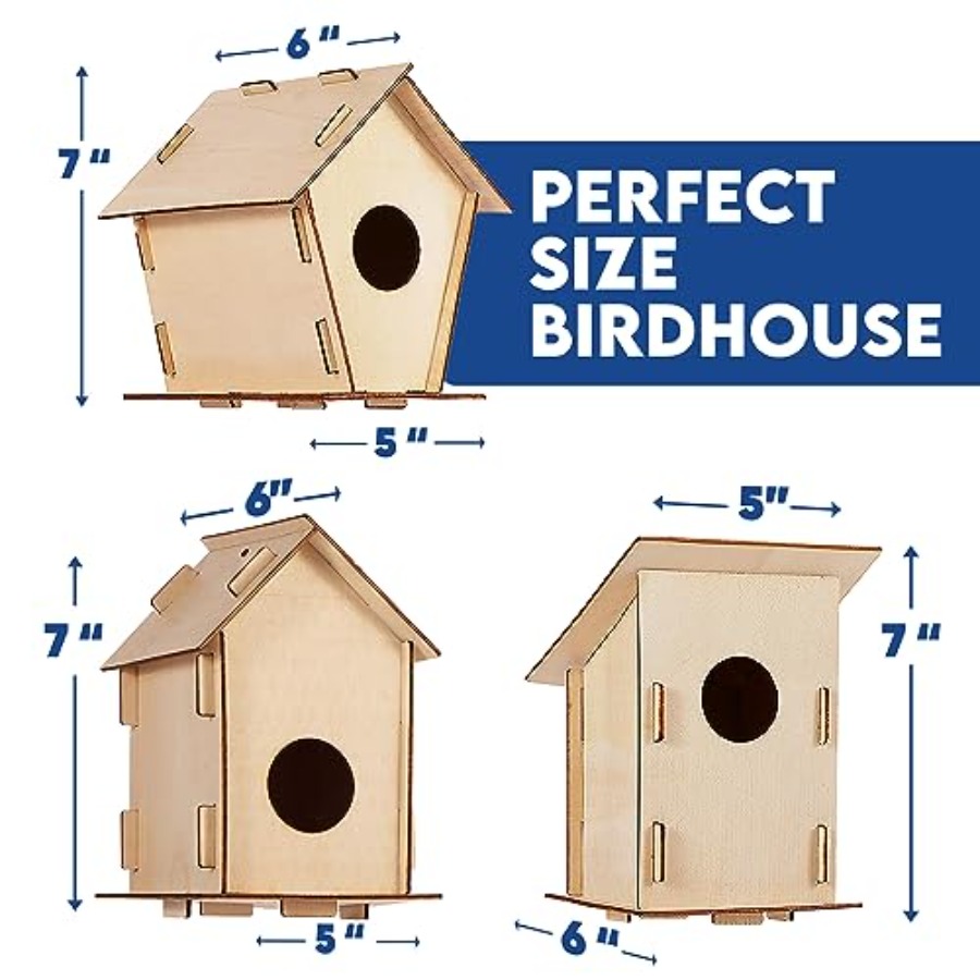 Kit - Unfinished Wood Bird Hou - Art & Craft Fair บทวิจารณ์และราคา