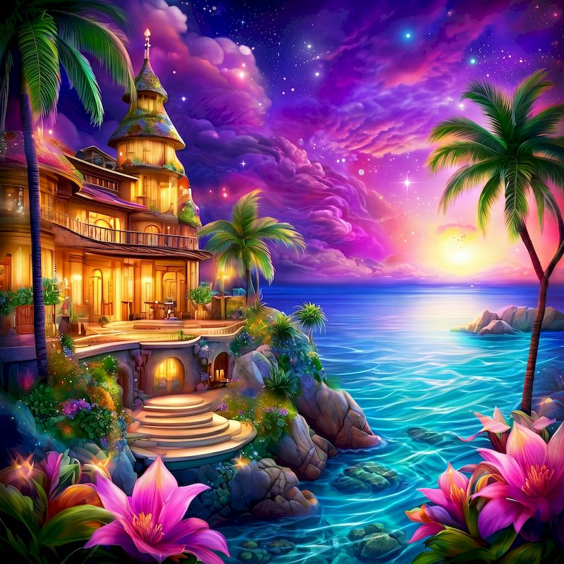 GATYZTORY Seaside Diamond Pain - Wallpaper Art And Craft บทวิจารณ์และราคา