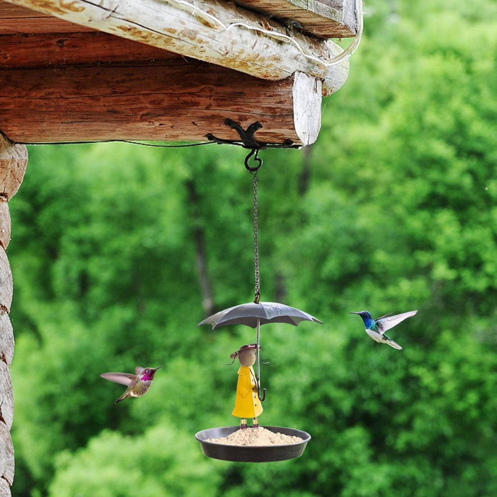 Girl with Umbrella Bird Feeder - Art Craft Umbrella บทวิจารณ์และราคา