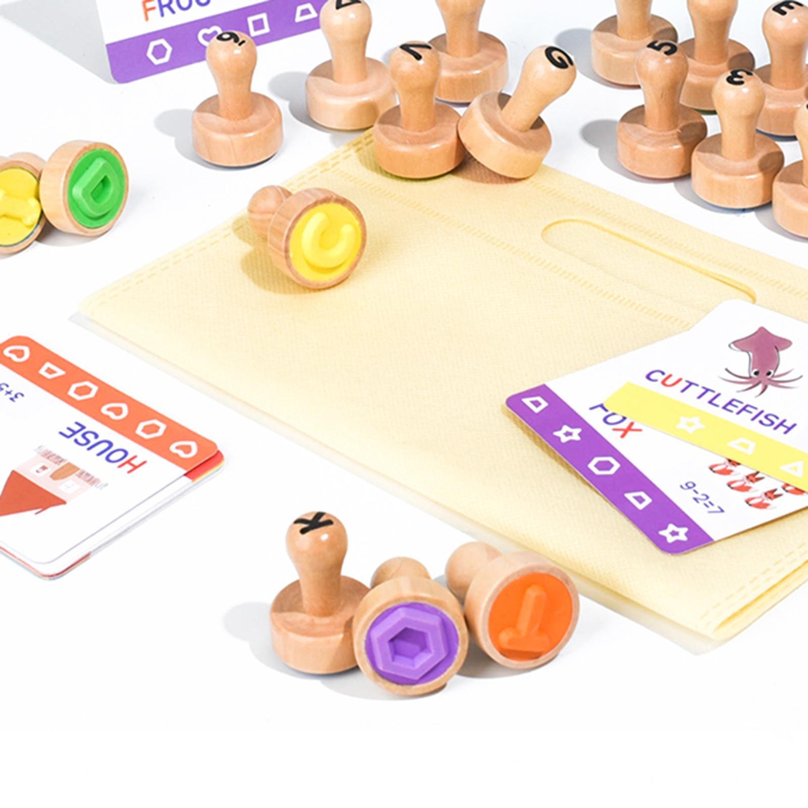 Wooden Alphabet Number Stamp E - Art Craft 5 Year Old บทวิจารณ์และราคา