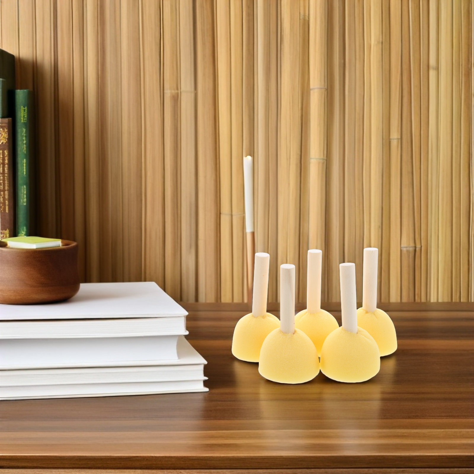 40Pcs Round Sponge Paint Brush - Art And Craft With Paint บทวิจารณ์และราคา