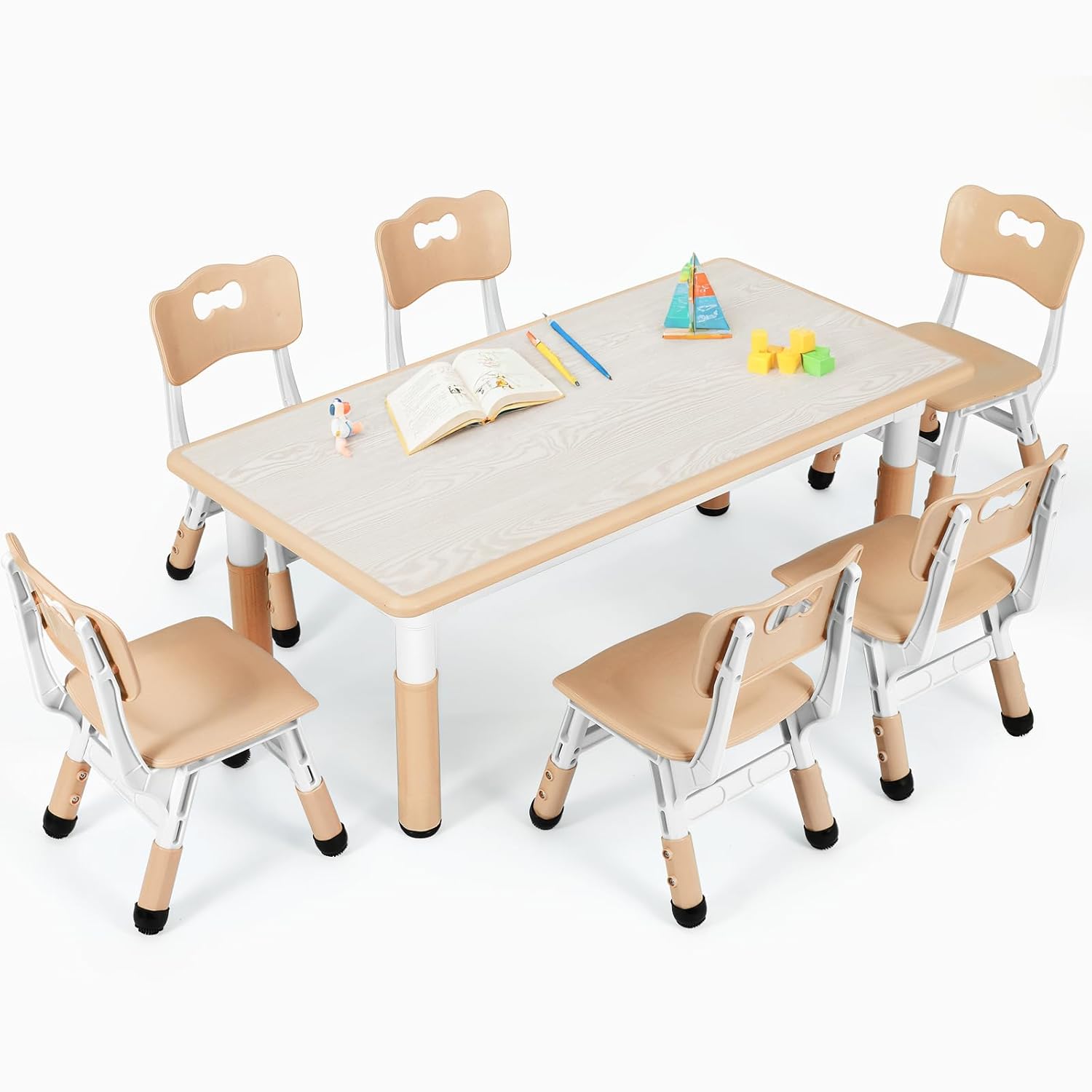 Kids Table and 6 Chairs Set, H - Art Craft Activities For Preschoolers บทวิจารณ์และราคา