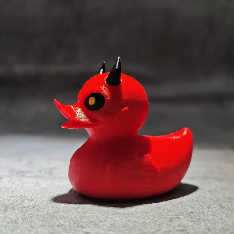 3D Printed Devil Duck Statue D - Art Craft Duck บทวิจารณ์และราคา