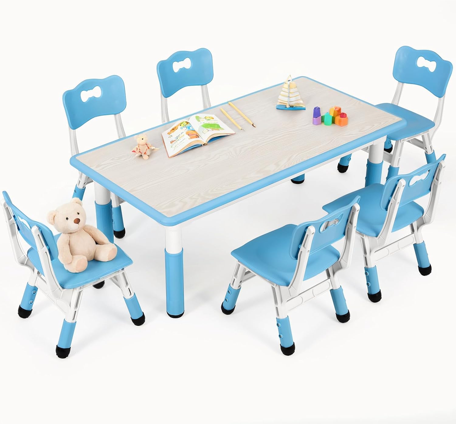 Kids Table and 6 Chairs Set, H - Art Craft Activities For Preschoolers บทวิจารณ์และราคา
