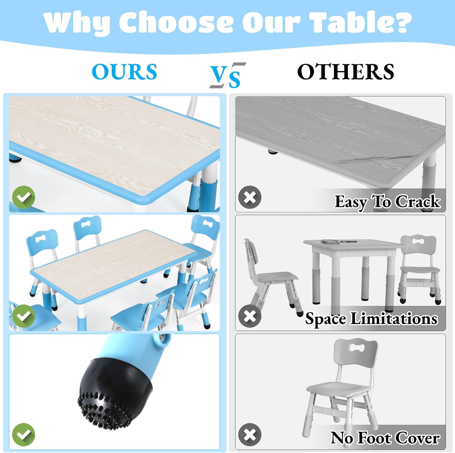 Kids Table and 6 Chairs Set, H - Art Craft Activities For Preschoolers บทวิจารณ์และราคา