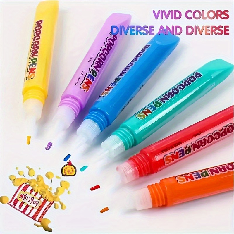 6pcs Puffy Popcorn Art Pens, 3 - Art And Craft With Paint บทวิจารณ์และราคา