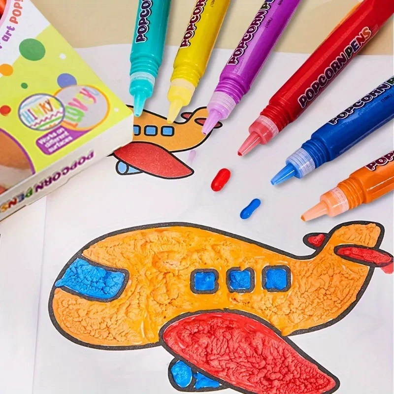 6pcs Puffy Popcorn Art Pens, 3 - Art And Craft With Paint บทวิจารณ์และราคา