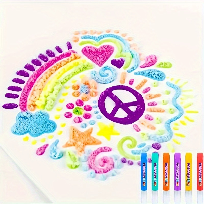 6pcs Puffy Popcorn Art Pens, 3 - Art And Craft With Paint บทวิจารณ์และราคา