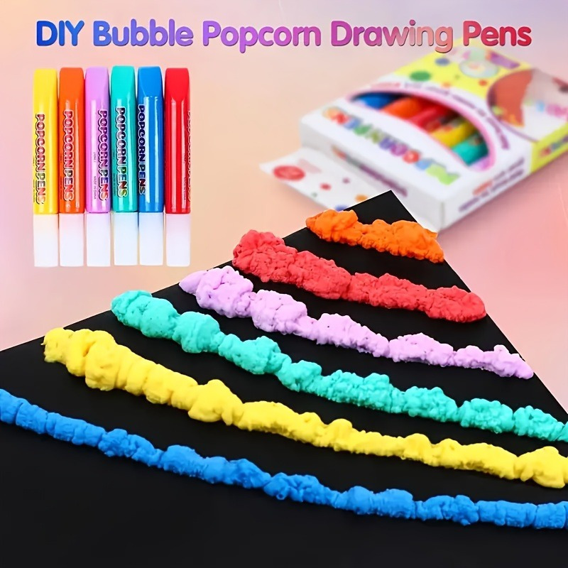 6pcs Puffy Popcorn Art Pens, 3 - Art And Craft With Paint บทวิจารณ์และราคา