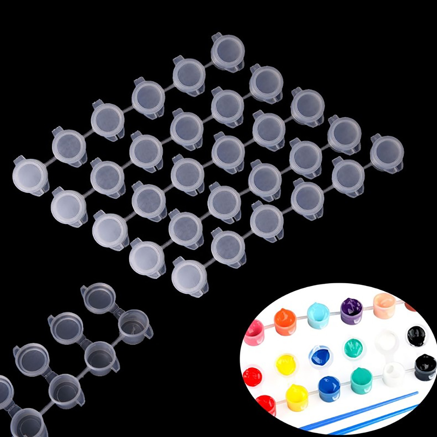 10strips 60pots Empty Paint St - Art And Craft With Paint บทวิจารณ์และราคา