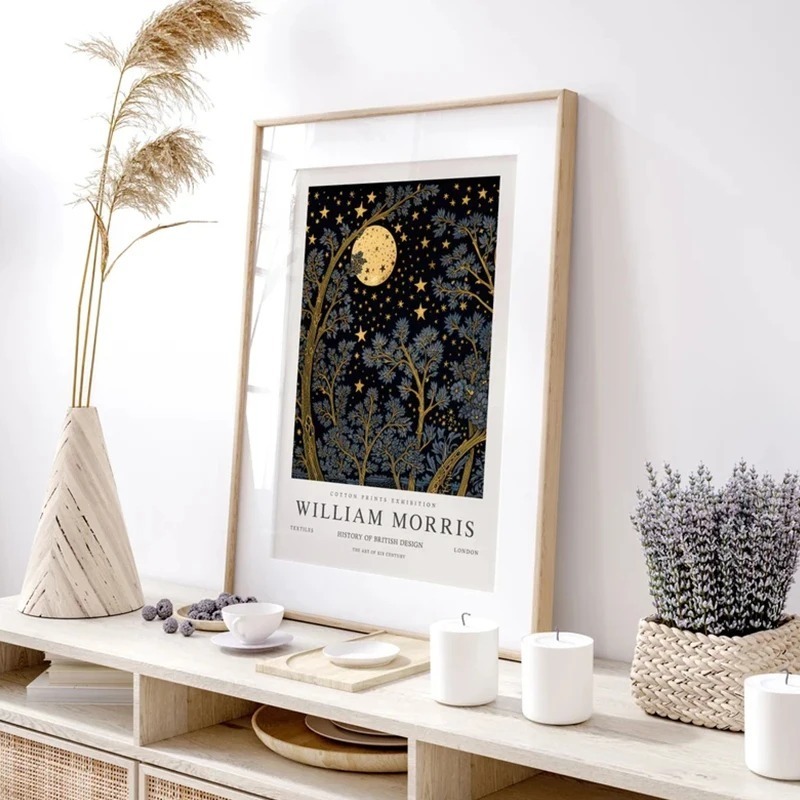 Vintage Moon and Stars William - Art Craft William Morris บทวิจารณ์และราคา