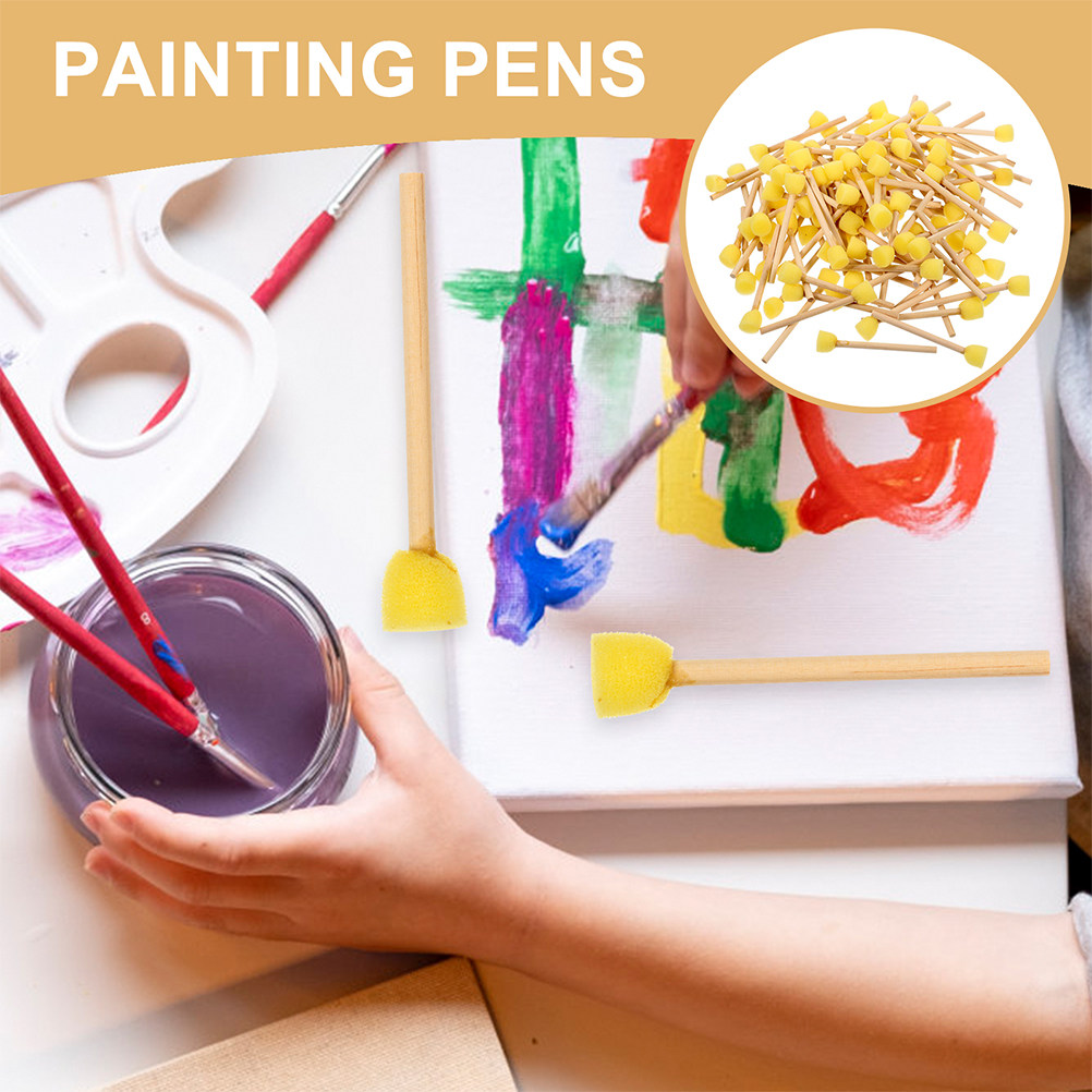 10Pcs Round Sponge Brushes Foa - Art And Craft With Paint บทวิจารณ์และราคา