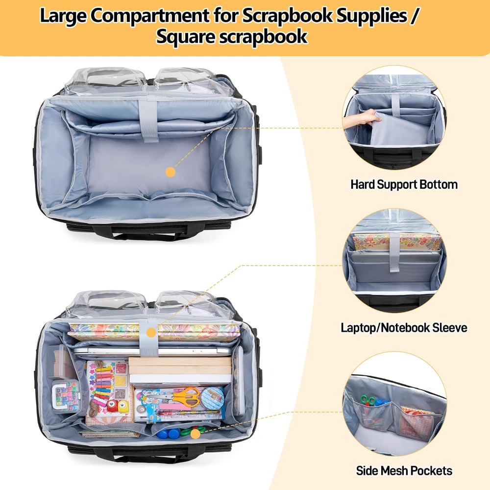 Rolling Scrapbook Tote with Ex - Art Y Craft บทวิจารณ์และราคา