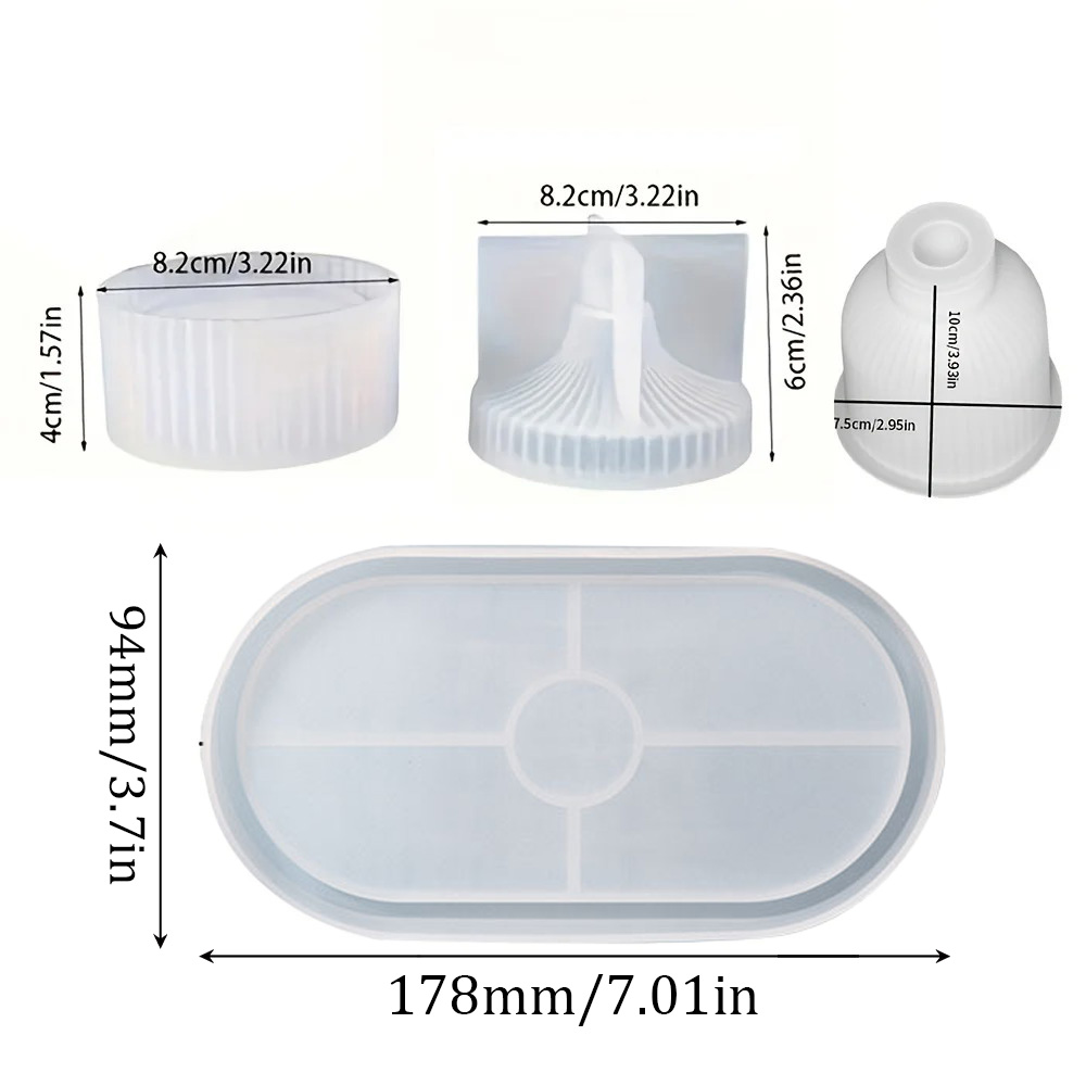 4pcs Silicone Molds Oval Tray  - Art Craft Website บทวิจารณ์และราคา