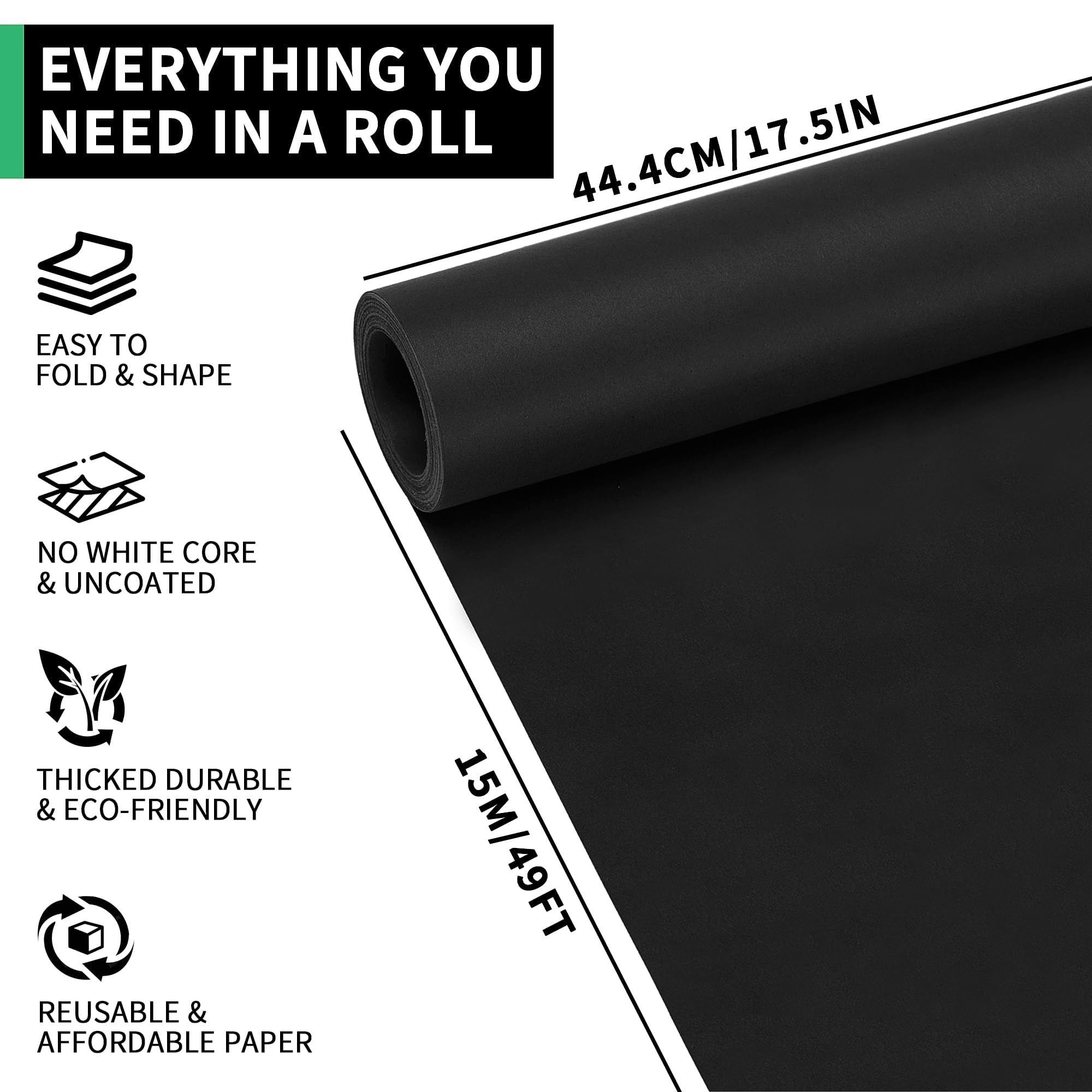 kraft paper Black Wrapping Pap - Wallpaper Art And Craft บทวิจารณ์และราคา