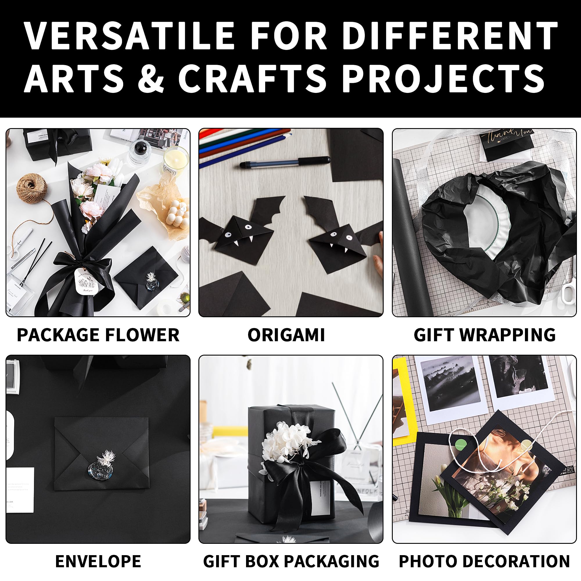 kraft paper Black Wrapping Pap - Wallpaper Art And Craft บทวิจารณ์และราคา