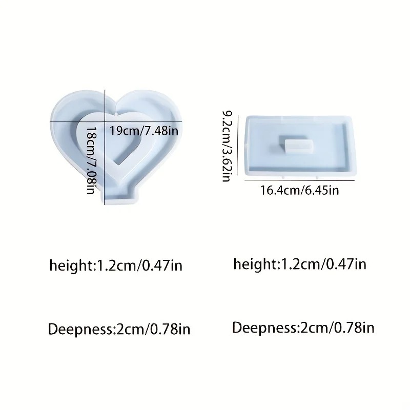 Heart Resin Molds, 2 Pieces Lo - Art Craft Website บทวิจารณ์และราคา