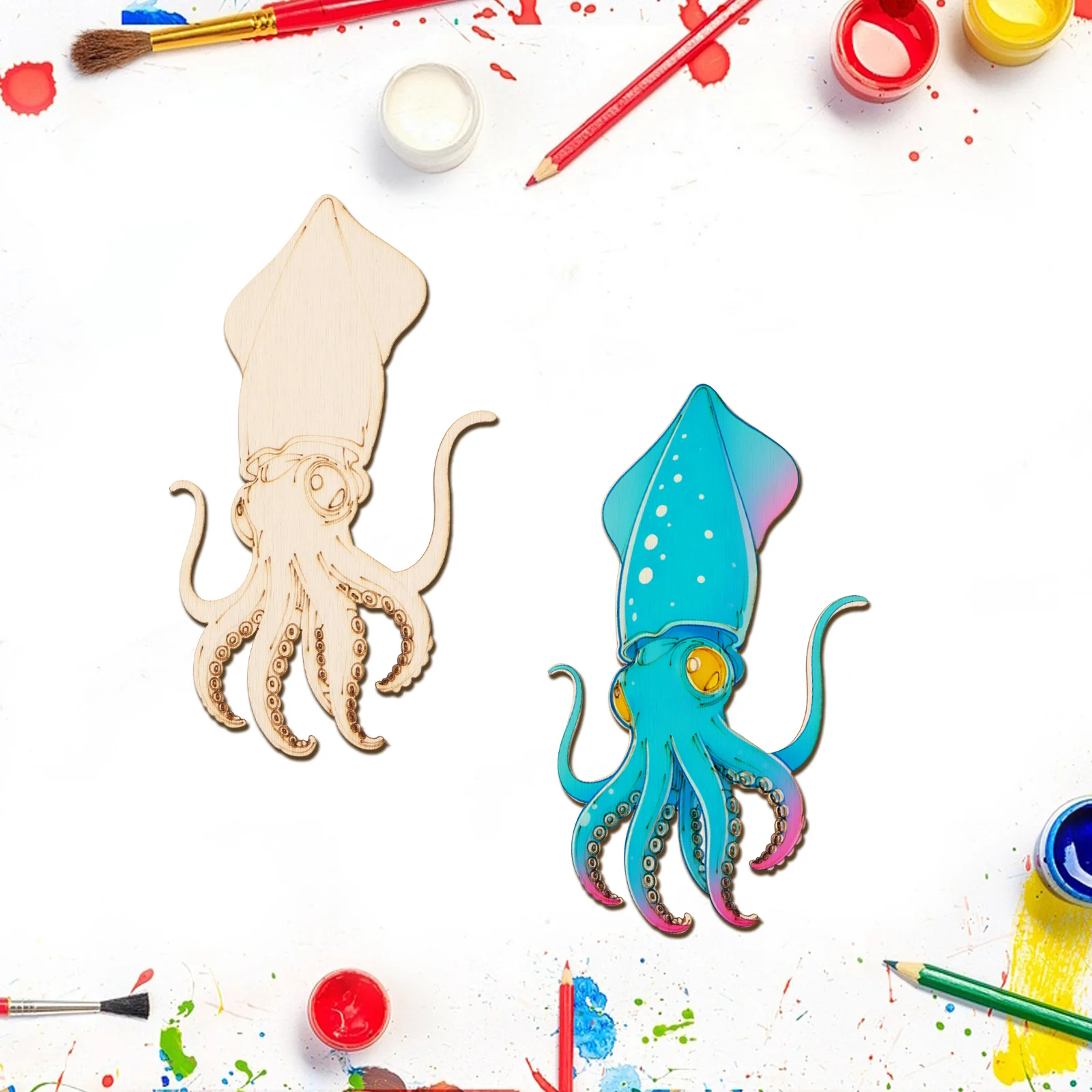 10pcs/set Unfinished Wood Craf - Art & Craft Fair บทวิจารณ์และราคา