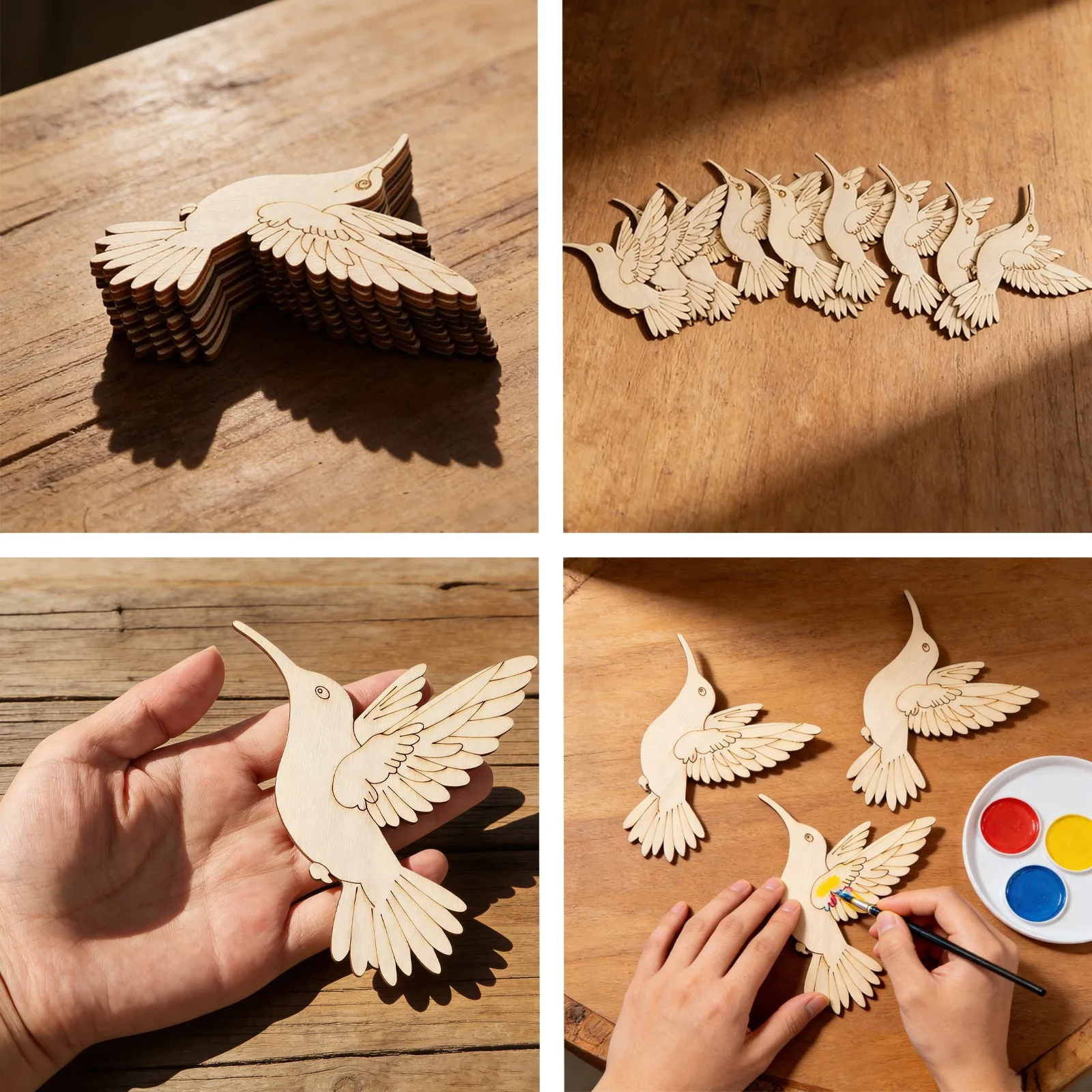 10pcs Unfinished Wood Animal B - Art & Craft Fair บทวิจารณ์และราคา