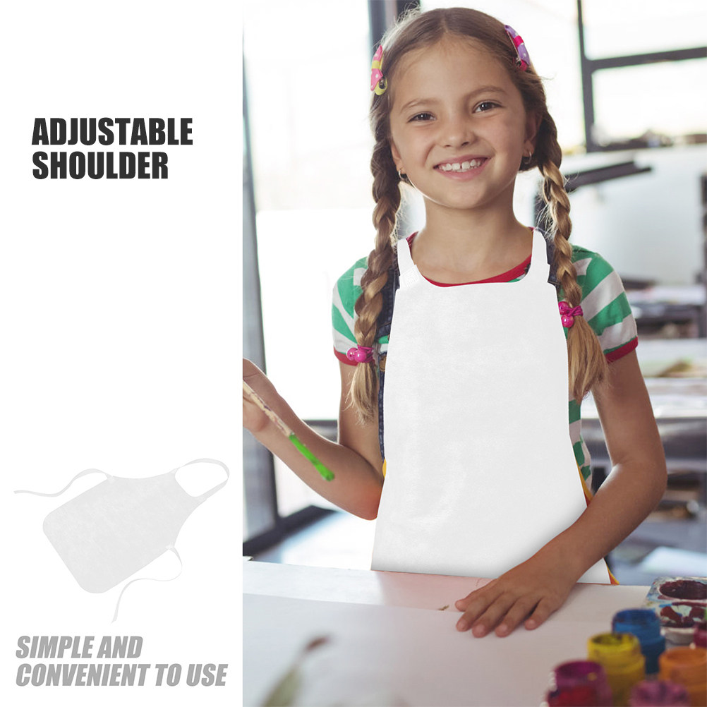 20Pcs Kids Painting Aprons Whi - Art Craft 5 Year Old บทวิจารณ์และราคา