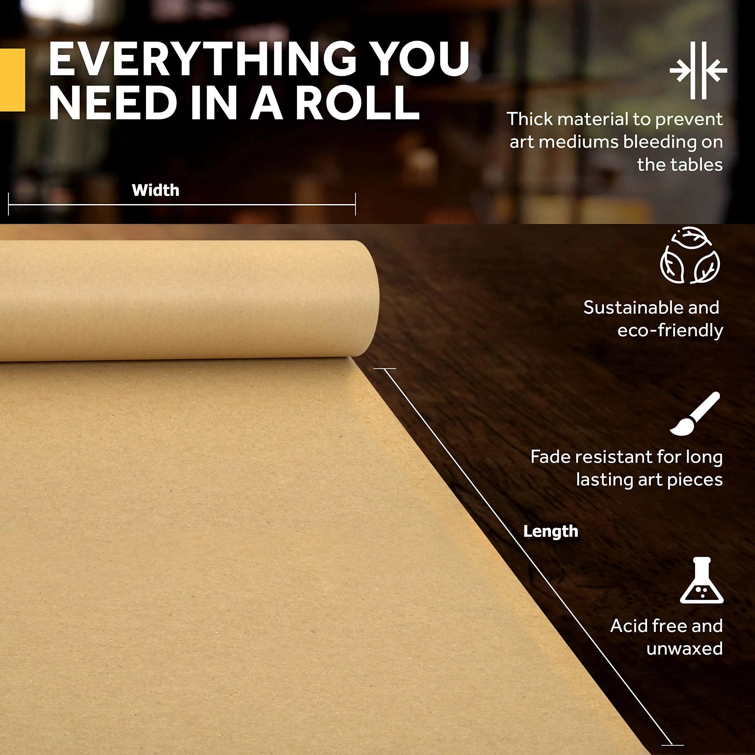 Kraft Paper Brown Ideal for Gi - Wallpaper Art And Craft บทวิจารณ์และราคา