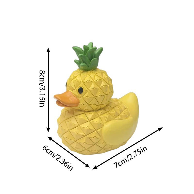 Pineapple Duck Resin Figurine, - Art Craft Duck บทวิจารณ์และราคา