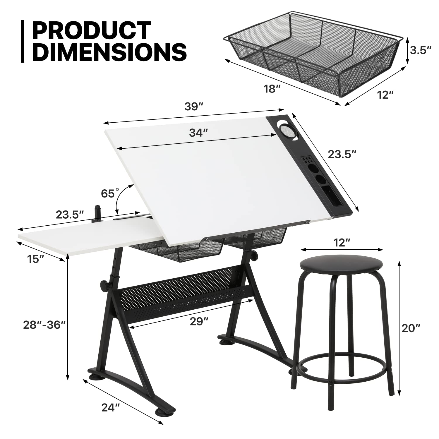 Art Deco Drafting Table, Heigh - Art & Craft Fair บทวิจารณ์และราคา