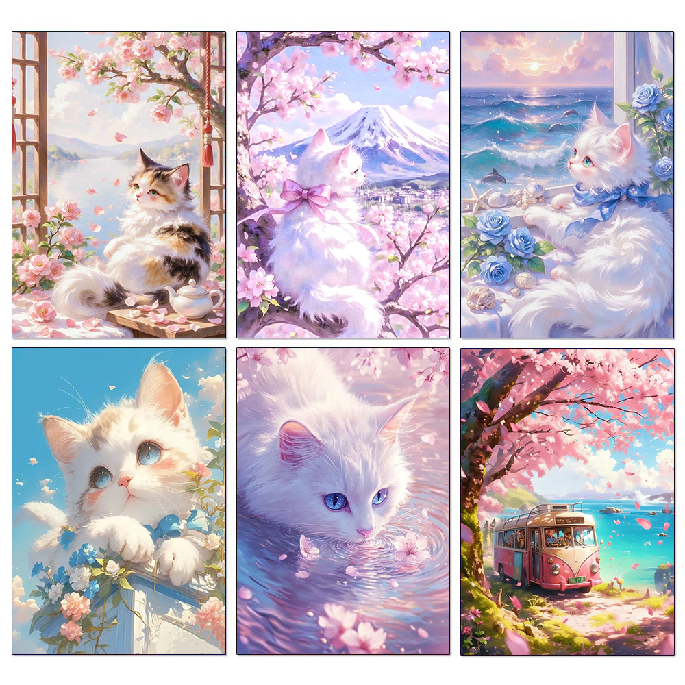 5D Diamond Painting Cat Lover  - Wallpaper Art And Craft บทวิจารณ์และราคา