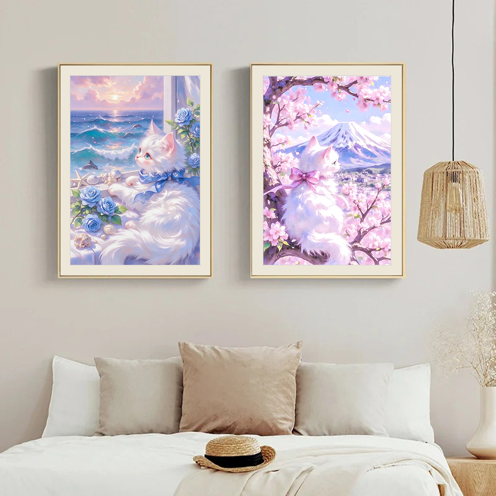 5D Diamond Painting Cat Lover  - Wallpaper Art And Craft บทวิจารณ์และราคา