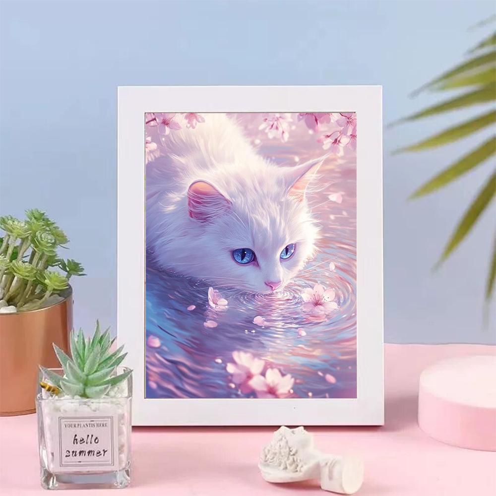 5D Diamond Painting Cat Lover  - Wallpaper Art And Craft บทวิจารณ์และราคา