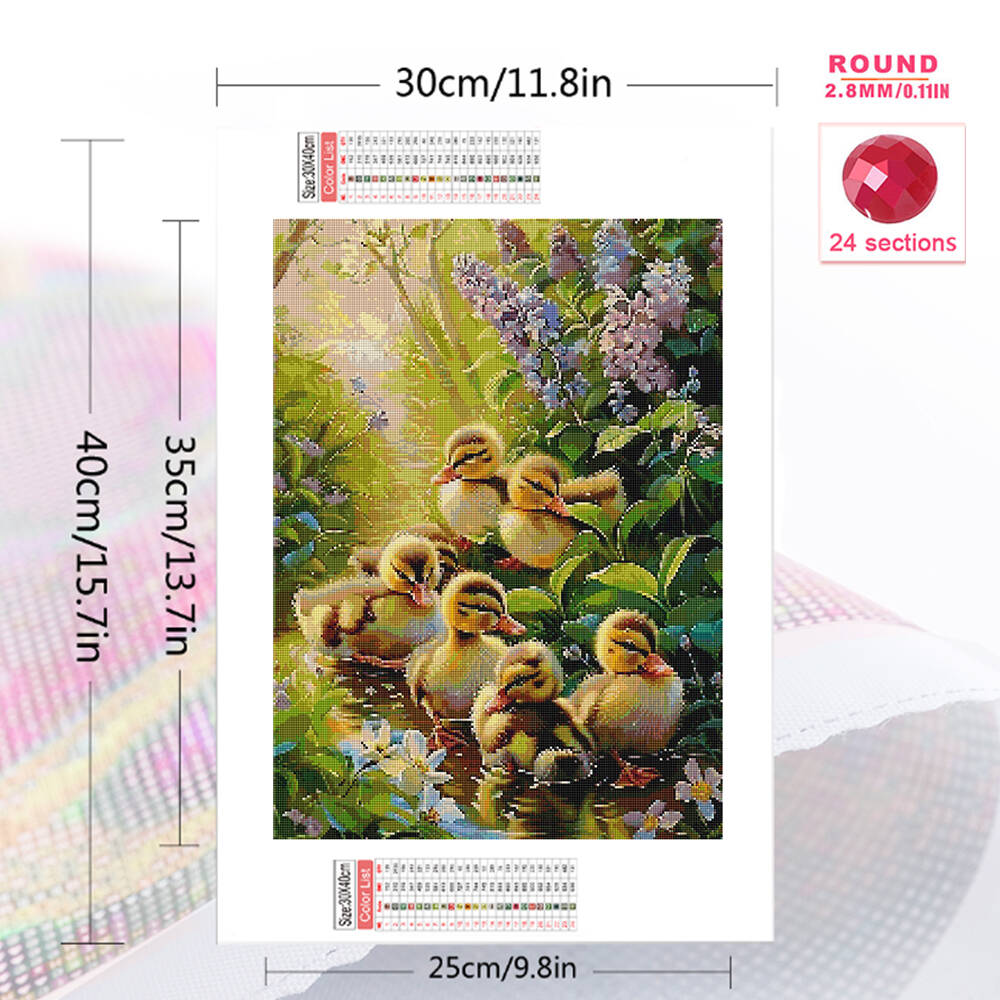 Frameless, 5D DIY Diamond Pain - Art Craft Duck บทวิจารณ์และราคา