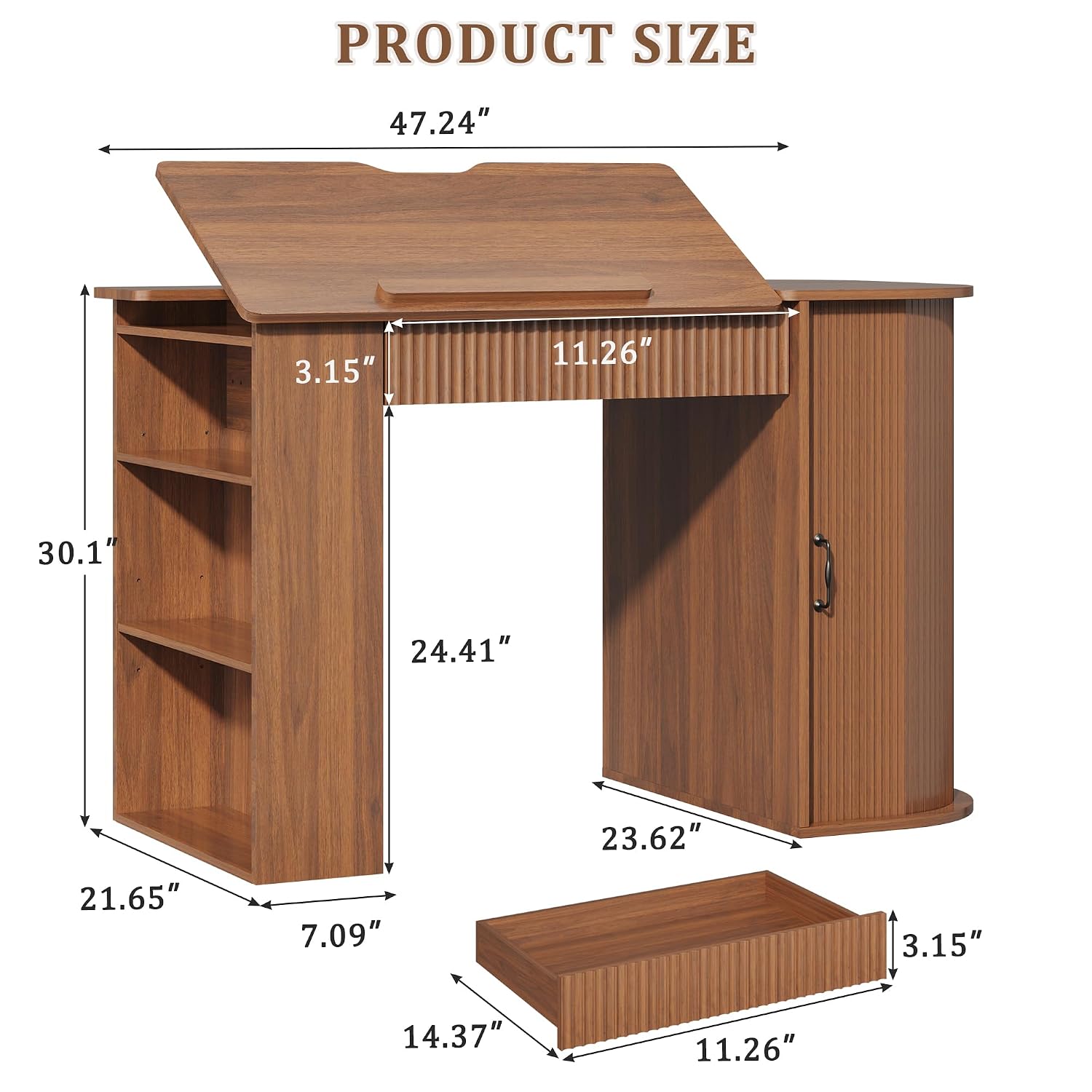 Drafting Table with Storage Ca - Art & Craft Fair บทวิจารณ์และราคา