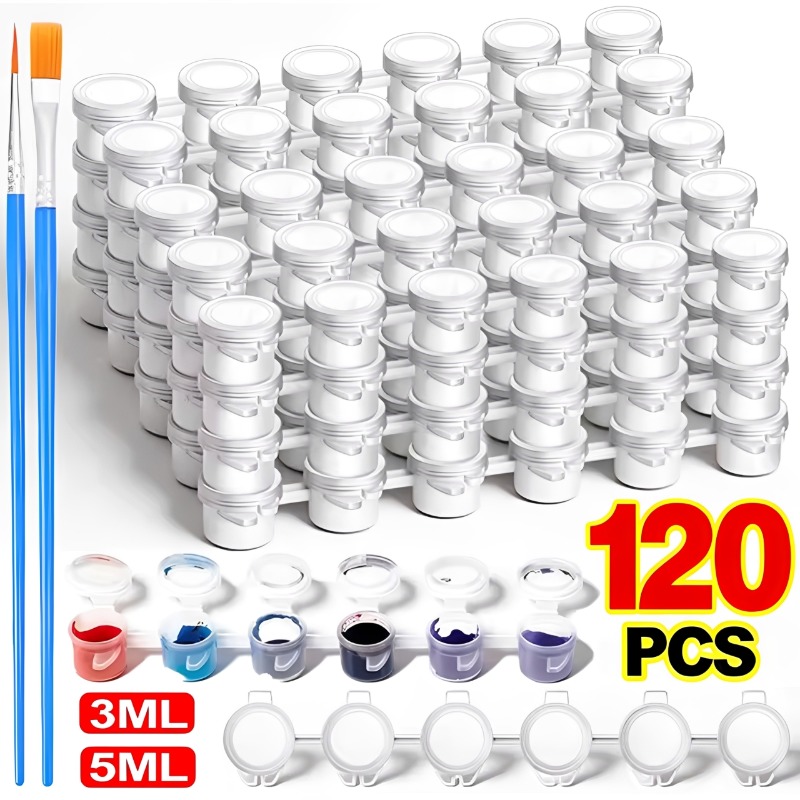 3/5ml Empty Paint Pots with Li - Art And Craft With Paint บทวิจารณ์และราคา