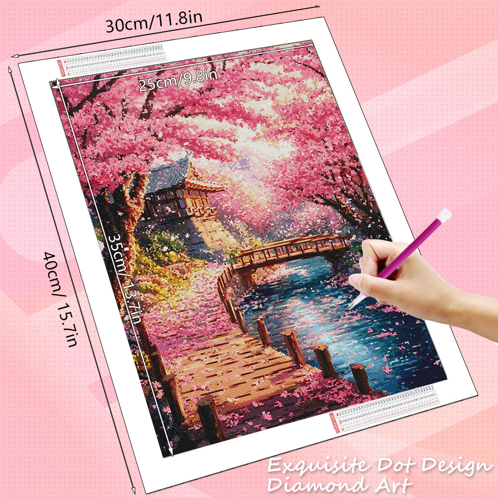 HUACAN Diamond Art House Lands - Wallpaper Art And Craft บทวิจารณ์และราคา
