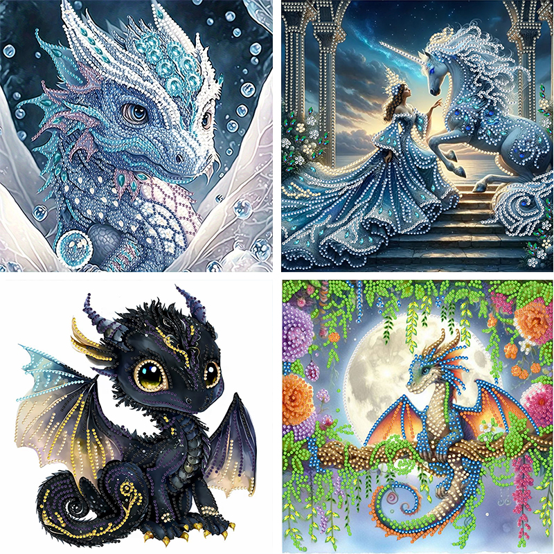 GATYZTORY Dragon 5D DIY Specia - Wallpaper Art And Craft บทวิจารณ์และราคา