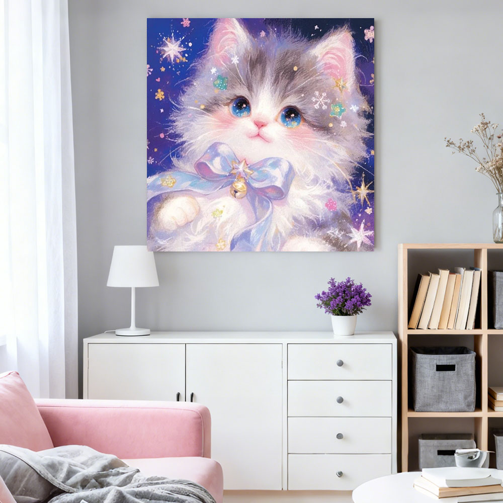 AB Diamond Painting Cute Cat F - Wallpaper Art And Craft บทวิจารณ์และราคา