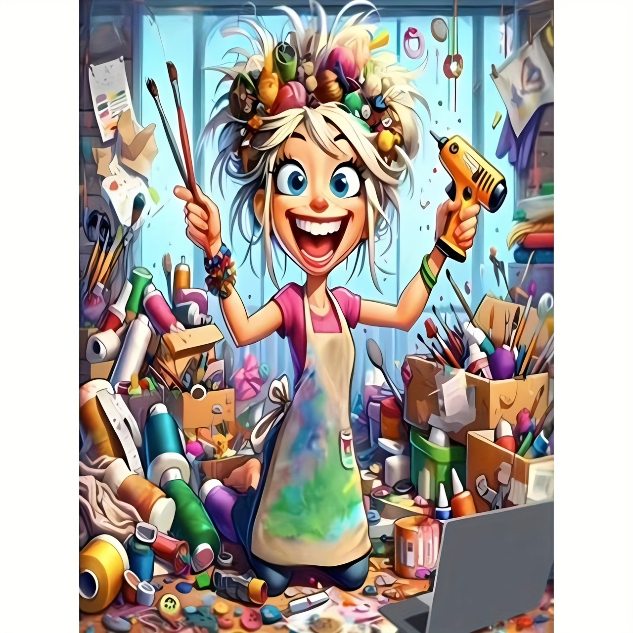 5D DIY Cartoon Craft Lass Diam - Wallpaper Art And Craft บทวิจารณ์และราคา